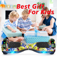 Load image into Gallery viewer, Hoverboard for Kids, 6.5" Two Wheel Self Balancing Hoverboards with Bluetooth and Lights, Graffiti Hover Board