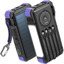 Load image into Gallery viewer, BLAVOR Solar Power Bank 20000mAh, Wireless Charger for Phones & Apple Watch