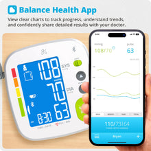 Load image into Gallery viewer, Greater Goods Bluetooth Smart Blood Pressure Monitor for Home Use –Large Backlit Display