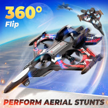 Load image into Gallery viewer, Mini Stunt 360° Flip Fighter Jet Toy with Colorful LED Navigation Lights Red, Toys for ages 8-13