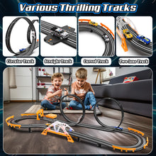 Load image into Gallery viewer, Slot Car Race Track Sets for Boys,Race Car Track with 4 High-Speed Slot Cars,Battery or Electric Car Track