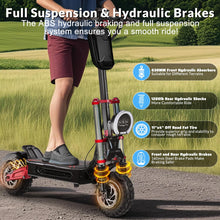Load image into Gallery viewer, Electric Scooter for Adult, 6000W Dual Motor 55MPH Fast Escooter, 60V 38Ah Large Battery Up to 75 Miles, Portable Folding E-Scooter with Seat