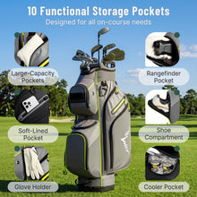 Load image into Gallery viewer, uniHimal Golf Cart Bag, 15 Way Organizer Divider Top with Handles