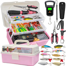 Load image into Gallery viewer, THKFISH 400PCS Large 3-Layer Tackle Box Fishing Lures Accessories Kit