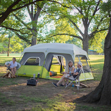 Load image into Gallery viewer, CORE 9 Person Instant Cabin Tent | Large Multi Room Family Pop Up Tent for 2 Minute Camp Setup