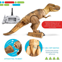 Load image into Gallery viewer, Remote Control RC T Rex Dinosaur Electronic Toy Action Figure Moving & Walking Robot w/Roaring Sounds & Chomping Mouth