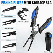 Load image into Gallery viewer, PLUSINNO Long Fishing Net with Plier Lip Gripper Tools, 7.86Ft Fish Net