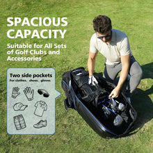 Load image into Gallery viewer, Golf Travel Bags for Airlines with Wheels, Hard Case Top and 1680D Heavy Duty Oxford Protect Golf Clubs, Lightweight and Easy to Maneuver, Black and Blue