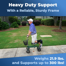 Load image into Gallery viewer, KneeRover Steerable Knee Scooter for Adults, Green