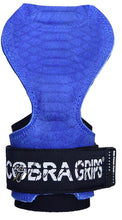 Load image into Gallery viewer, Cobra Grips Weight Lifting Gloves with Adjustable Neoprene Padded Wrist Wraps - (PRO Blue Sway Leather)