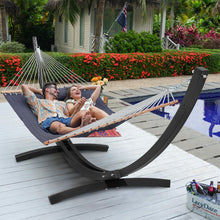 Load image into Gallery viewer, Lazy Daze 13 Ft Double Quilted Hammock with Curved Steel Black Stand