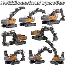 Load image into Gallery viewer, RC Excavator with Lights and Sound, 11-Channel Remote Control Heavy Equipment Toy Construction Vehicles Toys