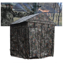 Load image into Gallery viewer, Deluxe 5'x5' 2-3 Person Hunting Blind 360 Degree See Through Fabric, Heavy Duty Metal Frame Deer Hunting Blinds