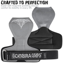 Load image into Gallery viewer, Cobra Grips Weight Lifting Gloves with Adjustable Neoprene Padded Wrist Wraps - (PRO Gray Rubber)