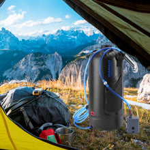 Load image into Gallery viewer, Teamaze Camping Shower,12L Portable Camp Shower Bag with Upgraded Screw Lid, Auto Pressure Pump, Solar Shower, Camping Shower Head for Beach Camping, Hiking, Traveling, Washing