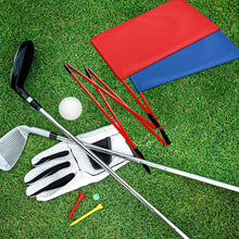 Load image into Gallery viewer, 6 Set Golf Flag Stick for Putting Green 3 Section Portable Nylon Flagpoles