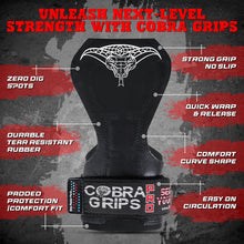 Load image into Gallery viewer, Cobra Grips PRO Best Weight Lifting Gloves, Heavy Duty Straps