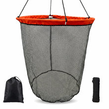 Load image into Gallery viewer, Aqwxc Foldable Bridge and Pier Fishing Landing Net - High Load-Bearing Aluminum Ring Drop Net for Saltwater Freshwater - Collapsible Basket with 50 FT Rope