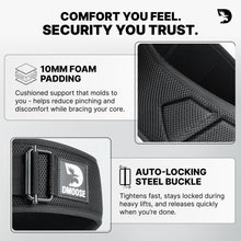 Load image into Gallery viewer, DMoose Fitness Weight Lifting Belt (Black 2.0)