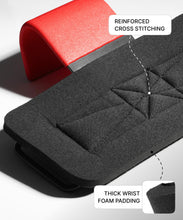 Load image into Gallery viewer, DMoose Fitness Weight Lifting Hooks (Pair) for Deadlifts, Pull Ups, Rows & Shrugs - (Red)