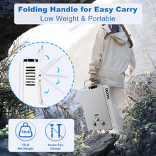 Load image into Gallery viewer, Outdoor Propane Tankless Water Heater - 6L 1.58 GPM Portable Gas Water Heater with Handle & Overheating Protection, Instant Hot Water for RV Cabin Camping Boat Barn