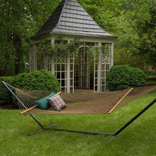 Load image into Gallery viewer, Original Pawleys Island Large Antique Brown DuraCord Rope Hammock – 13 ft. x 55 in., 2-Person, 450 lb Capacity, Oak Spreader Bar, Zinc-Plated Hardware, Handcrafted in the USA