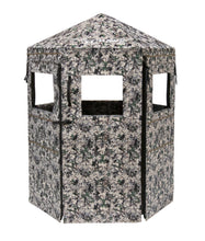Load image into Gallery viewer, Hawk Down & Out Scout Hunting Durable 74'' Height No-Tool Assembly Camo Concealing Ground Panel Blind with Silent Magnetic Closures & Multiple Windows