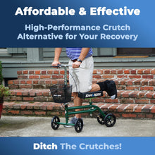 Load image into Gallery viewer, KneeRover Steerable Knee Scooter for Adults, Green