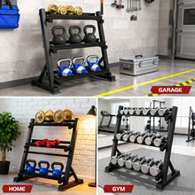 Load image into Gallery viewer, Zlinke 3-Tier Dumbbell Rack Multilevel Weight Storage Organizer for Home Gym -1100LBS (Rack Only)