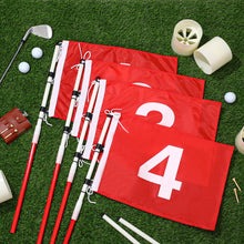 Load image into Gallery viewer, Burbell 4 Pack Golf Flag 6ft Cup Set Putting Green Red Flags for Yard