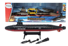 Load image into Gallery viewer, 16.5 Inch Toy Black Submarine with Sound Effects and Torpedo