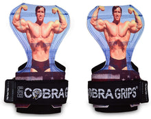 Load image into Gallery viewer, Cobra Grips Weight Lifting Gloves with Adjustable Neoprene Padded Wrist Wraps - (PRO Arnold Leather)