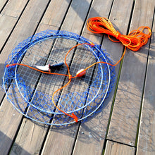 Load image into Gallery viewer, Palmyth Wire Grid Bottom Crab Nets Two Ring Crab Kit with Harness and Bait Clip 24” X 20” X 12”
