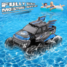 Load image into Gallery viewer, Amphibious Remote Control Car 8WD RC Monster Truck, 2.4GHZ 1:16 Waterproof All-Terrain Off-Road RC Cars Toys, Blue
