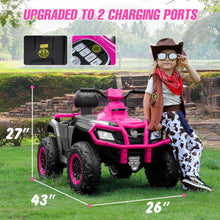 Load image into Gallery viewer, 2 Seater Ride on ATV for Big Kids, 4 Wheeler Quad Ride on Toy with 10AH Battery,2 * 80 W Motor, 4mph Max Speed, Pink