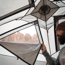 Load image into Gallery viewer, Gazelle Tents™ T4 Overland EXP Hub Tent, Extended Season Camping Tent, Sleeps 4, Pop-Up Hub Tent, Durable Ripstop Fabric, TriTech Mesh, Waterproof, UV Resistant, Agave Green, 78" x 94" x 94", GT403AG