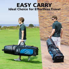Load image into Gallery viewer, Golf Travel Bags for Airlines with Wheels, Hard Case Top and 1680D Heavy Duty Oxford Protect Golf Clubs, Lightweight and Easy to Maneuver, Black, Red and Blue