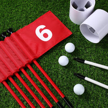 Load image into Gallery viewer, 6 Golf Flagstick Set, Putting Green Flags with Hole Cup, 3ft, Classic
