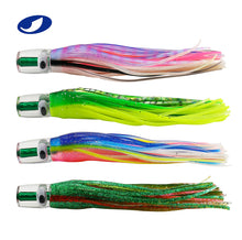 Load image into Gallery viewer, OCEAN CAT Set of 10 Pcs Offshore Big Game Trolling Lure for Marlin Tuna Mahi Dolphin Durado Wahoo Trolling Lures Free Mesh Bag (Mixed - Crystal Head - 10pcs)