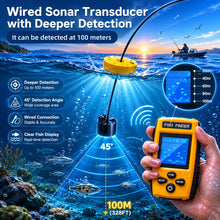 Load image into Gallery viewer, Portable Fish Finder, Handheld Depth Finder with Sonar Transducer