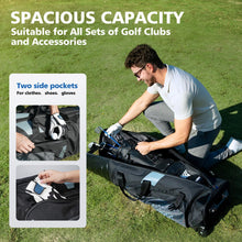 Load image into Gallery viewer, Golf Travel Bags for Airlines with Wheels, Hard Case Top and 1680D Heavy Duty Oxford Protect Golf Clubs, Lightweight and Easy to Maneuver, Black and Gray