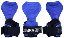 Load image into Gallery viewer, Cobra Grips Weight Lifting Gloves with Adjustable Neoprene Padded Wrist Wraps - (PRO Blue Sway Leather)