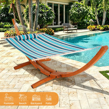 Load image into Gallery viewer, Lazy Daze Sunbrella Fabric Hammock with 13FT Arc Wood Hammock Stand