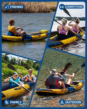 Load image into Gallery viewer, Starcity Kayak Inflatable Tandem Wide Stable Touring Fishing Design 600 Pound Capacity 12" 2"*36"*13" for Lake River Recreational Paddling Families Beginners W/Adjustable Seat Storage Compartment