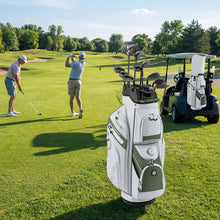 Load image into Gallery viewer, Tangkula Golf Cart Bag with 14-Way Full Length Dividers (Green & White)