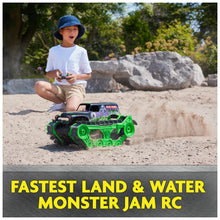 Load image into Gallery viewer, Monster Jam, Official Grave Digger Trax All-Terrain Remote Control Outdoor Vehicle, 1:15 Scale, Kids Toys