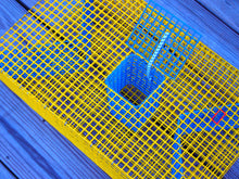 Load image into Gallery viewer, OceanBuilt Bull Minnow & Baitfish Trap – Small 20" x 12" x 6" Live Bait Trap – 0.5" Mesh PVC Coated Wire Trap with Dual Throats – Heavy Duty Saltwater Bait Fish Trap