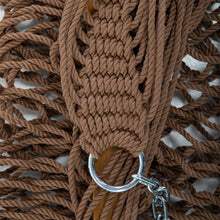 Load image into Gallery viewer, Original Pawleys Island Large Antique Brown DuraCord Rope Hammock – 13 ft. x 55 in., 2-Person, 450 lb Capacity, Oak Spreader Bar, Zinc-Plated Hardware, Handcrafted in the USA
