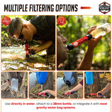 Load image into Gallery viewer, Practical Survival Reusable Emergency Water Filter Straws, 5-Pack