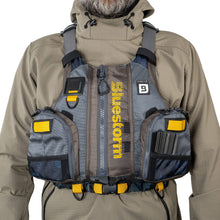 Load image into Gallery viewer, BLUESTORM Kinetic Fishing Life Jacket (PFD) | Fully Adjustable | Slim Back | Large Pockets | US Coast Guard Approved | for Kayaking, Fishing and More (Legendary Taupe, Large/XL)